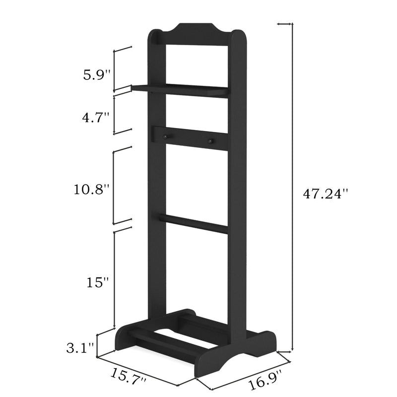 Accent Portable Garment Rack, Clothes Valet Stand With Storage Organizer by HouseOfZazla