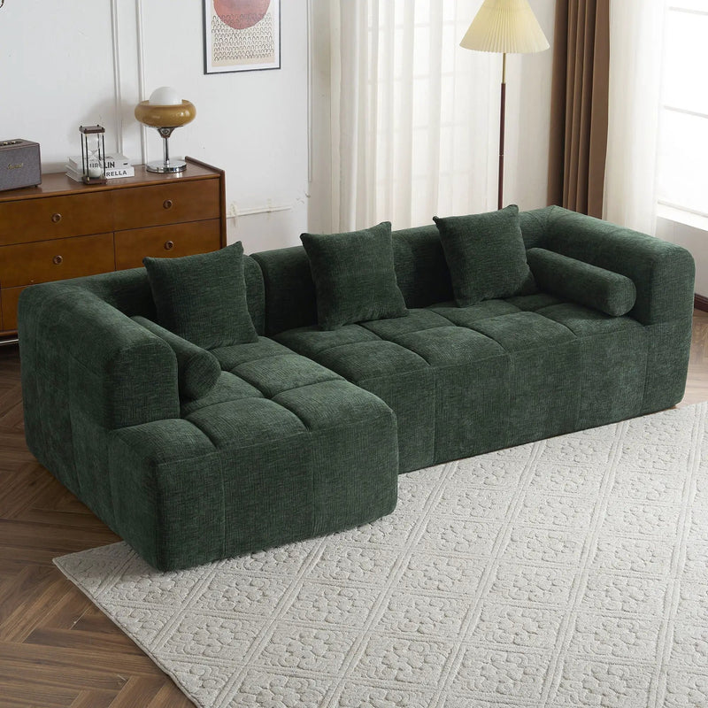 Sectional Free Combined Sofa With 2 Side Pockets by HouseOfZazla