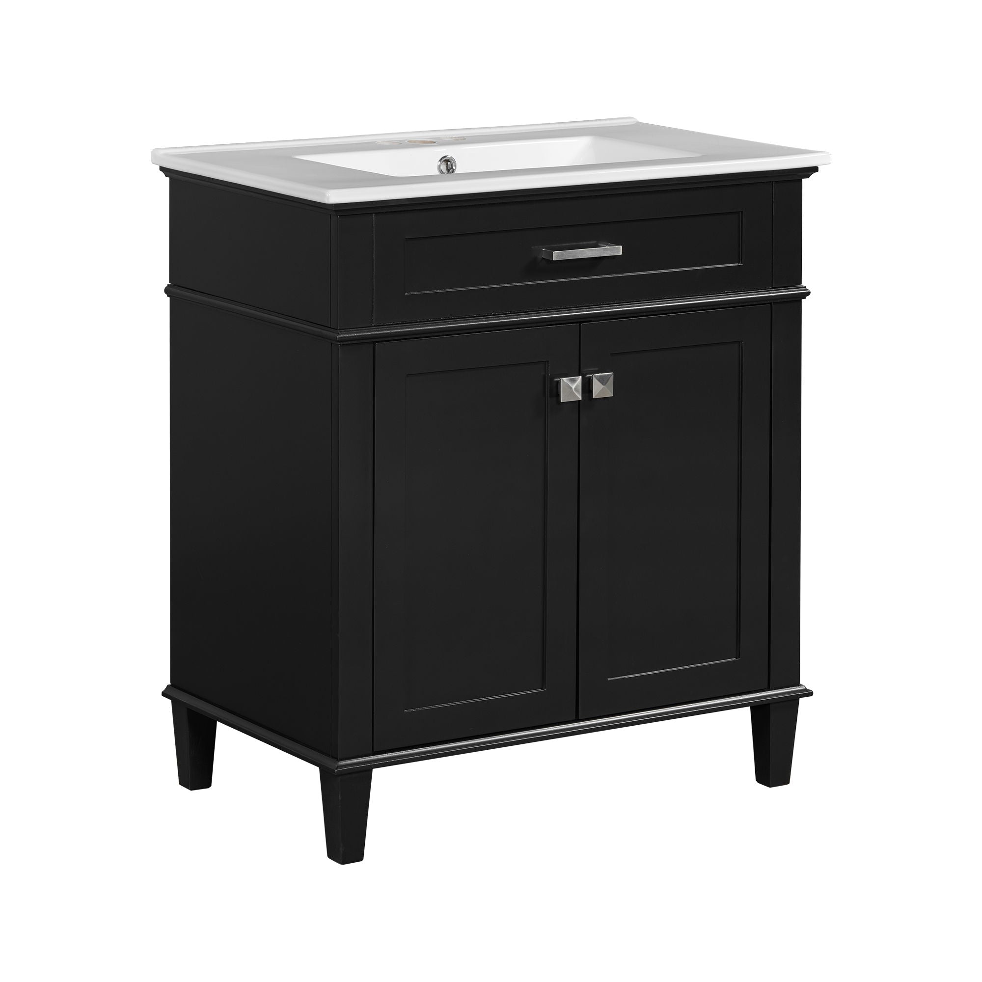 Bathroom Vanity With Ceramic Basin, Soft Close Door And Adjustable Shelves by HouseOfZazla