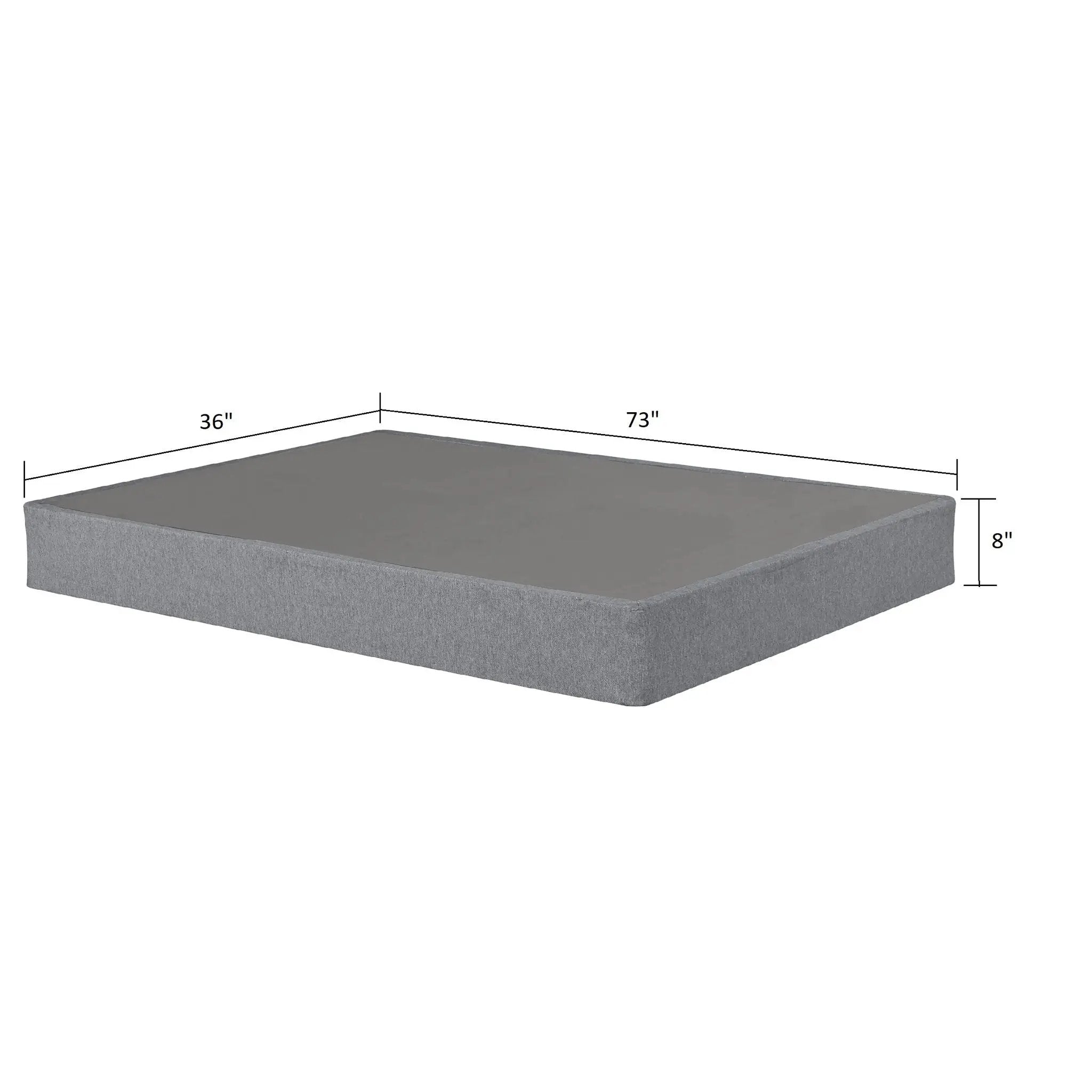 Foldable 9" Twin Size Metal Mattress Box Spring Foundation Bedroom Furniture Bed Base - Gray by Unique Piece Furniture