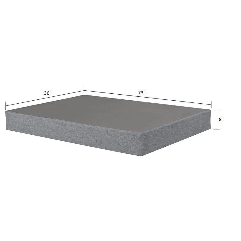 Foldable 9" Twin Size Metal Mattress Box Spring Foundation Bedroom Furniture Bed Base - Gray by Unique Piece Furniture