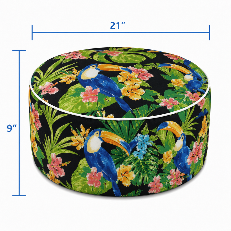 Outdoor Inflatable Ottoman 21"x21"x9" by HouseOfZazla