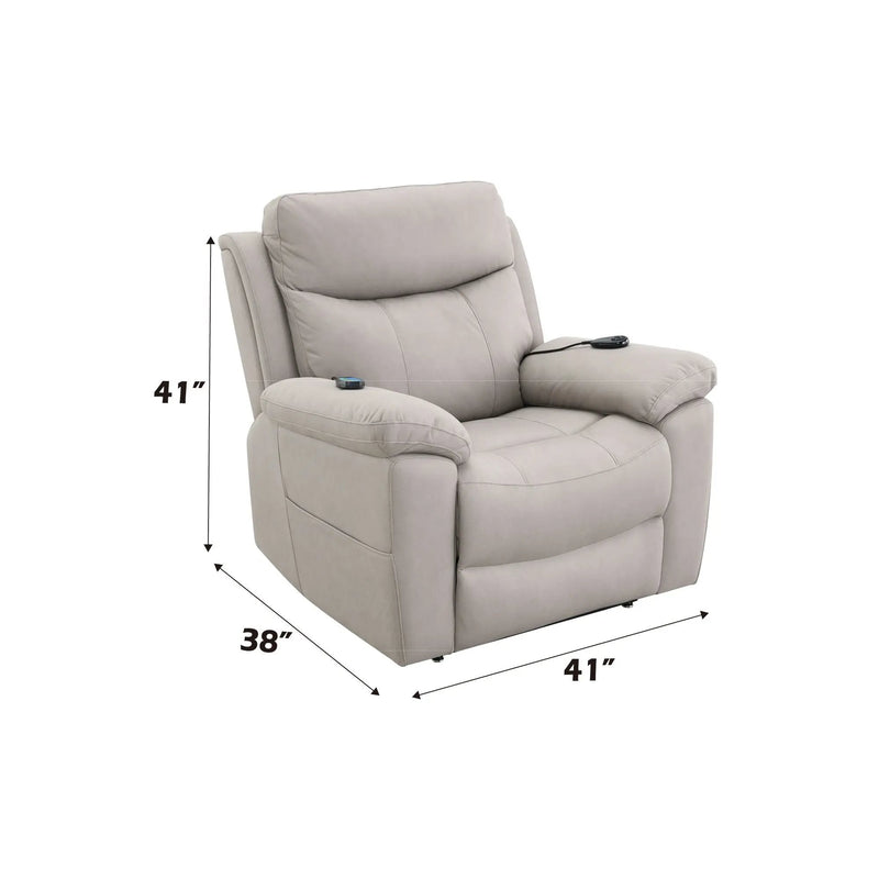 Chriki - Power Motion Recliner With Lift Heating Massage Chair - Beige by Unique Piece Furniture