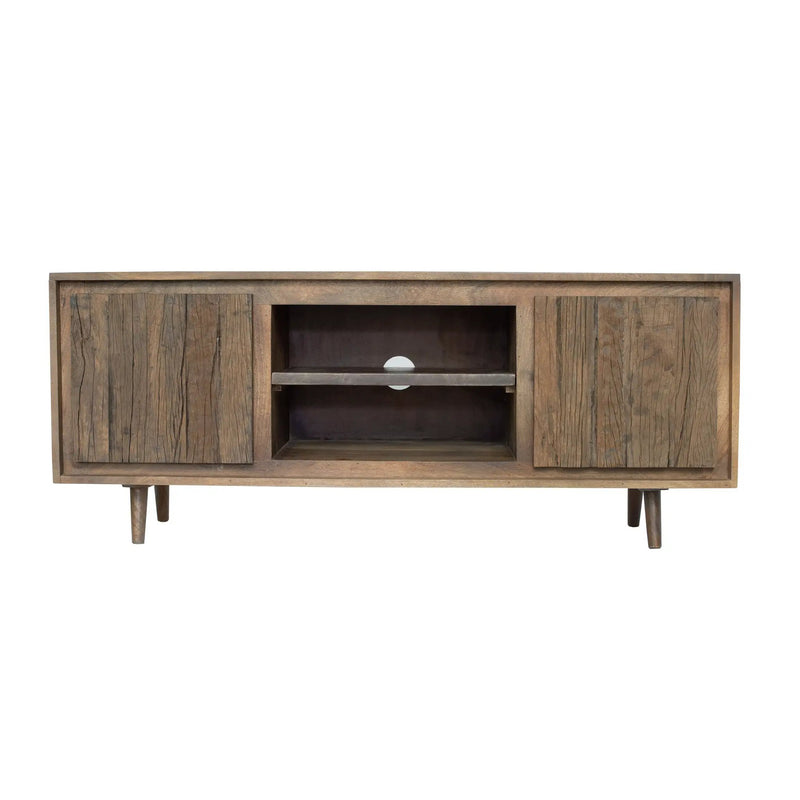 55x16x22.5" TV Cabinet With Recycled Wood 2 Door by HouseOfZazla