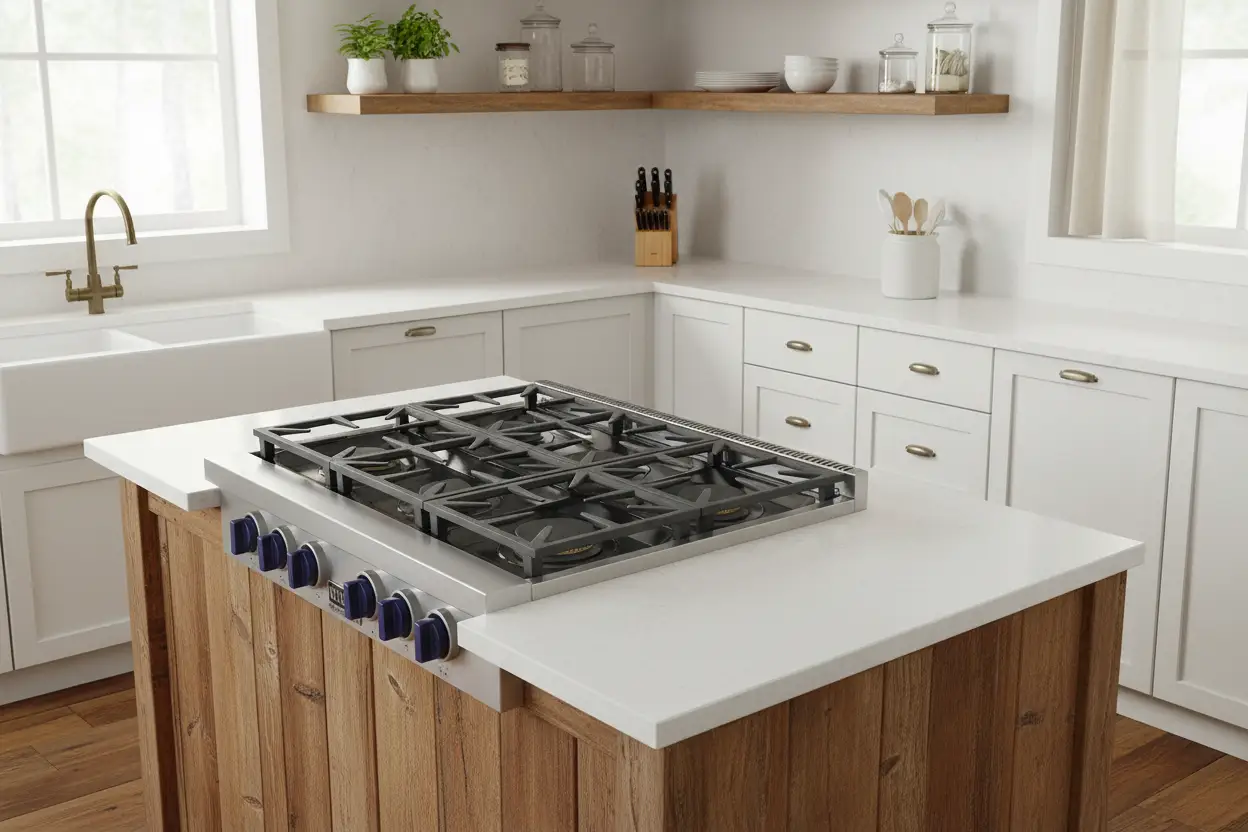 Kucht 36" Stainless Propane Cooktop-KFX369T/LP-B by Farmhouse Kitchen and Bath