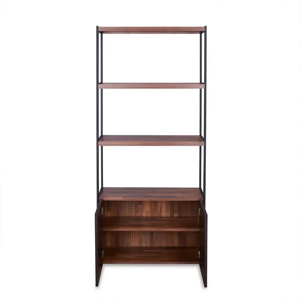 Sara - Bookshelf - Walnut & Sandy Black by Unique Piece Furniture
