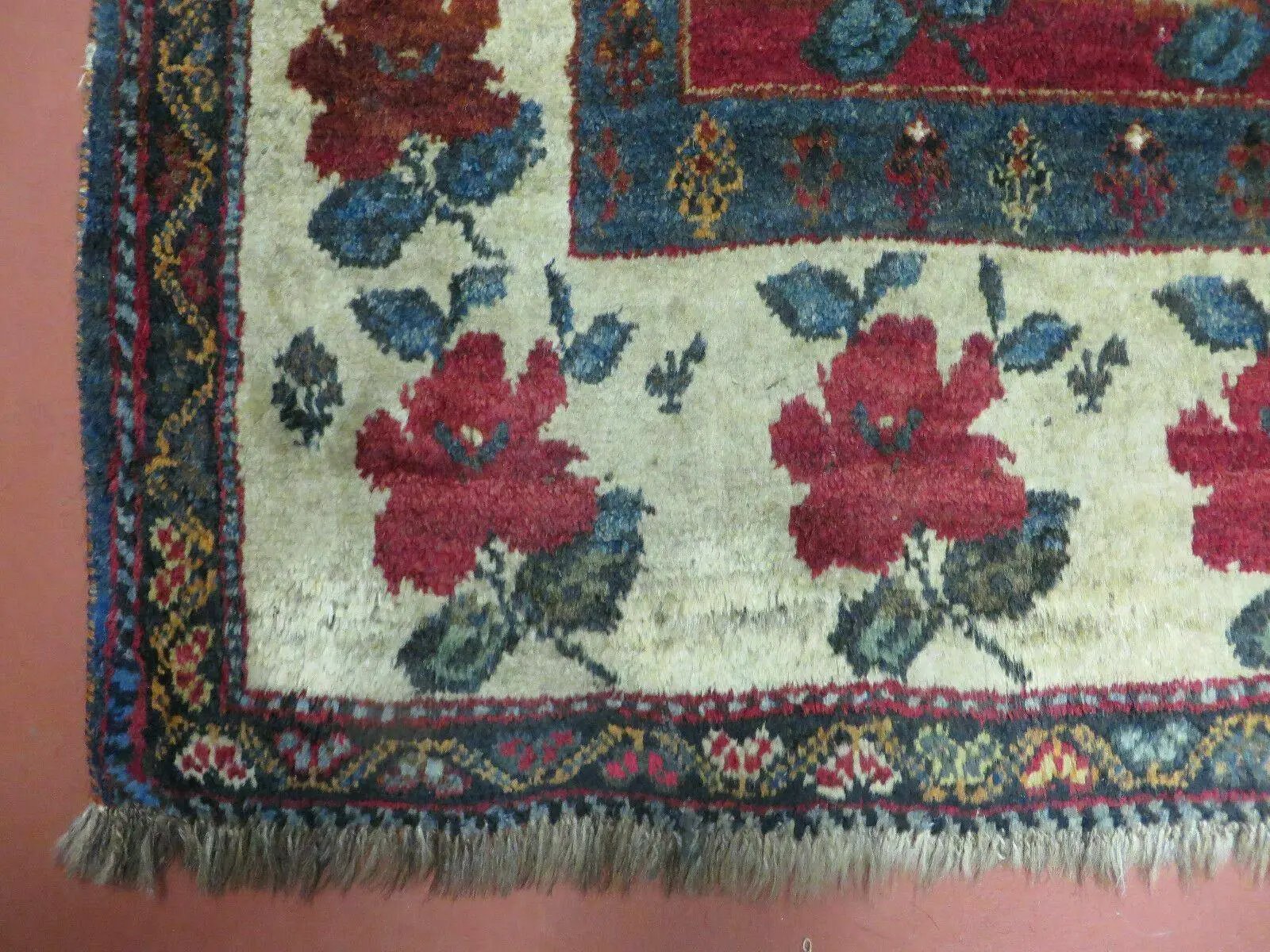4' X 5' Semi Antique Handmade Fine Turkish Flowers Bouquet Wool Rug Nice by Jewel Rugs