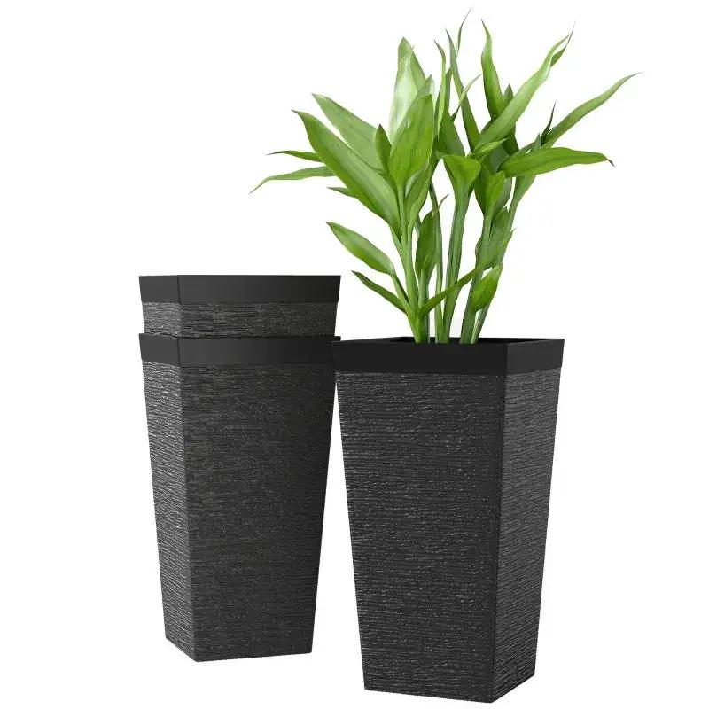 Modern Design Stackable Tapered Planters, Set of 3 Outdoor Planters by HouseOfZazla