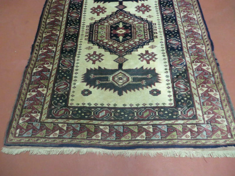 3' X 4' Vintage Handmade Turkish Geometric Oriental Wool Rug Nice by Jewel Rugs