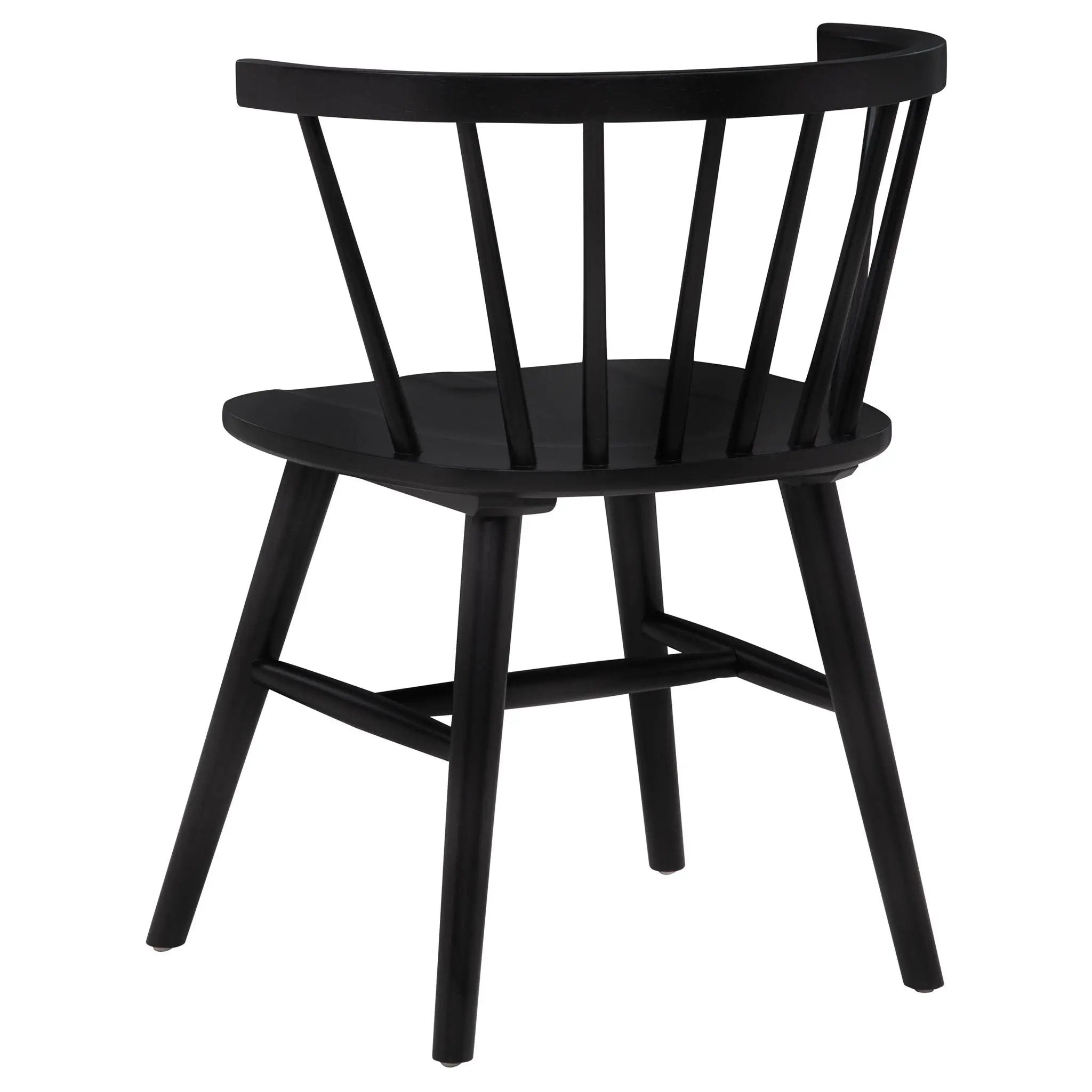 Jeffries Windsor Wood Dining Side Chair Black (Set of 2) by Unique Piece Furniture
