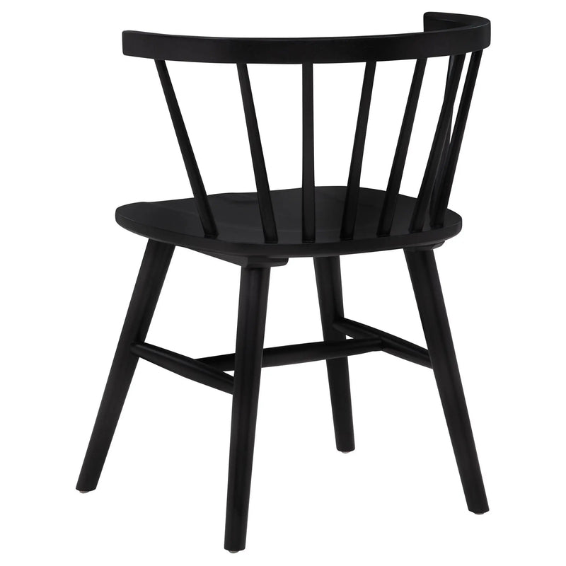 Jeffries Windsor Wood Dining Side Chair Black (Set of 2) by Unique Piece Furniture