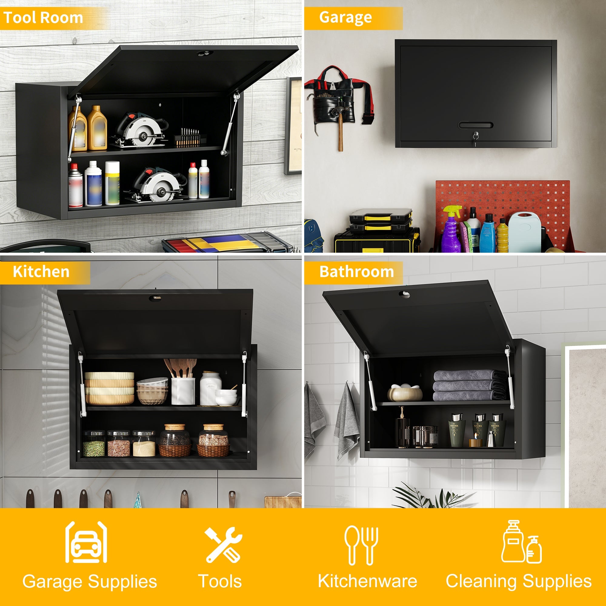 Heavy Duty Metal Wall Mounted Tool Storage Cabinet by HouseOfZazla
