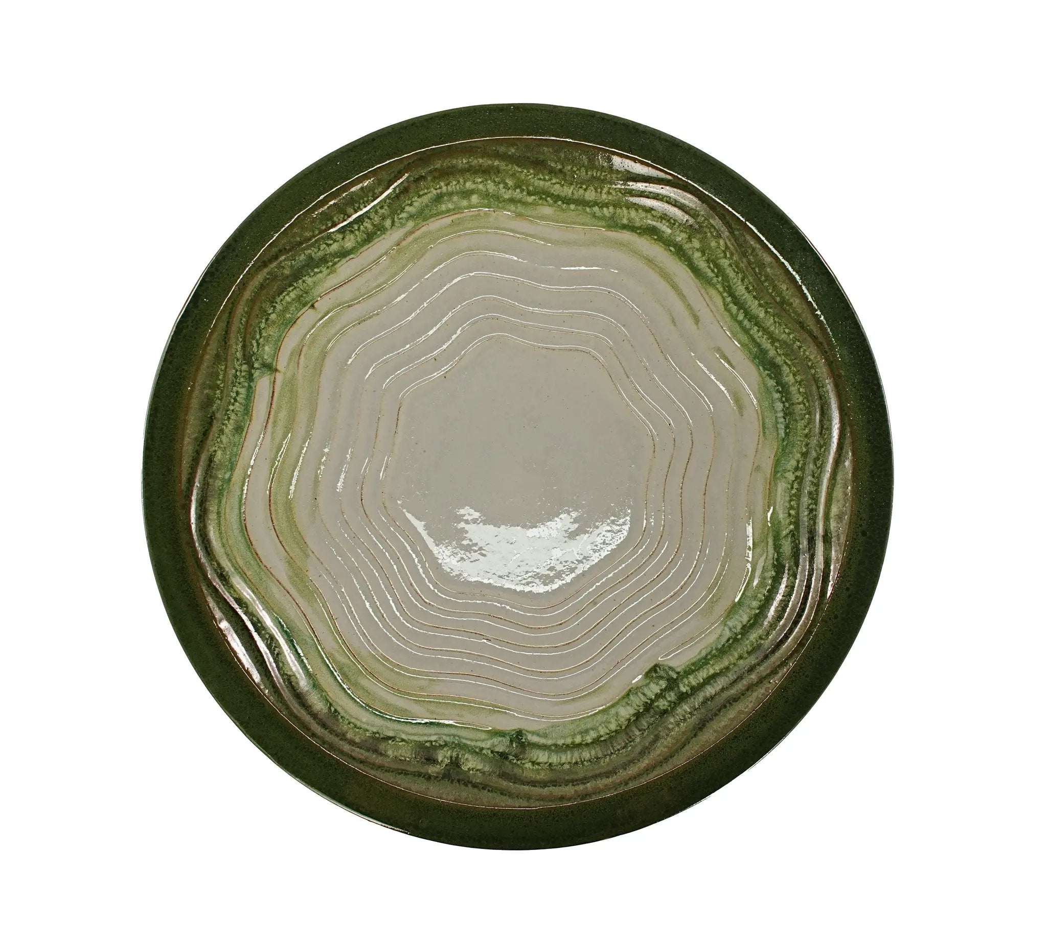 17" Ceramic Bird Bath for Outside, Elegant Tall Outdoor Bird Bath by HouseOfZazla