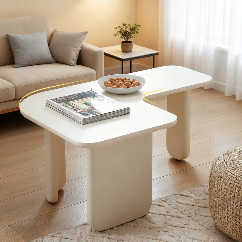 L-Shape Coffee Table For Living Room by Unique Piece Furniture