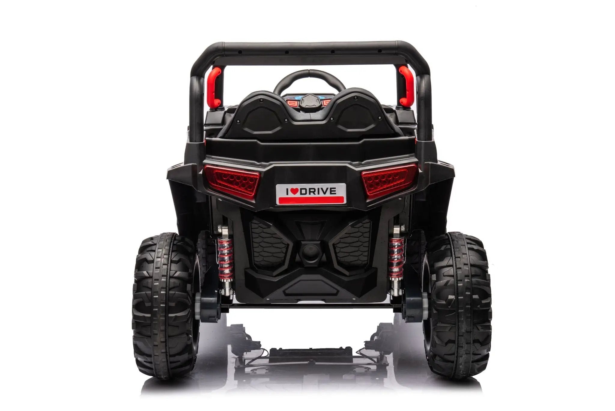 12V7A*1 30W*4 Four-Wheel Drive Seat One Button Start, Forward And Backward, High And Low Speed, Music, Front Light, Power Display, Two Doors Can Open, 2.4G R / C, Seat Belt Four Wheel Absorber by HouseOfZazla