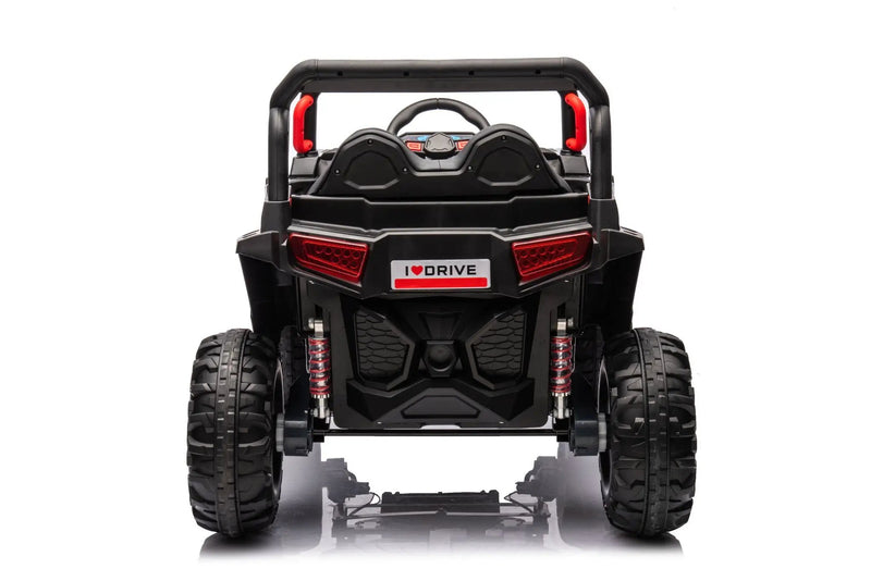 12V7A*1 30W*4 Four-Wheel Drive Seat One Button Start, Forward And Backward, High And Low Speed, Music, Front Light, Power Display, Two Doors Can Open, 2.4G R / C, Seat Belt Four Wheel Absorber by HouseOfZazla