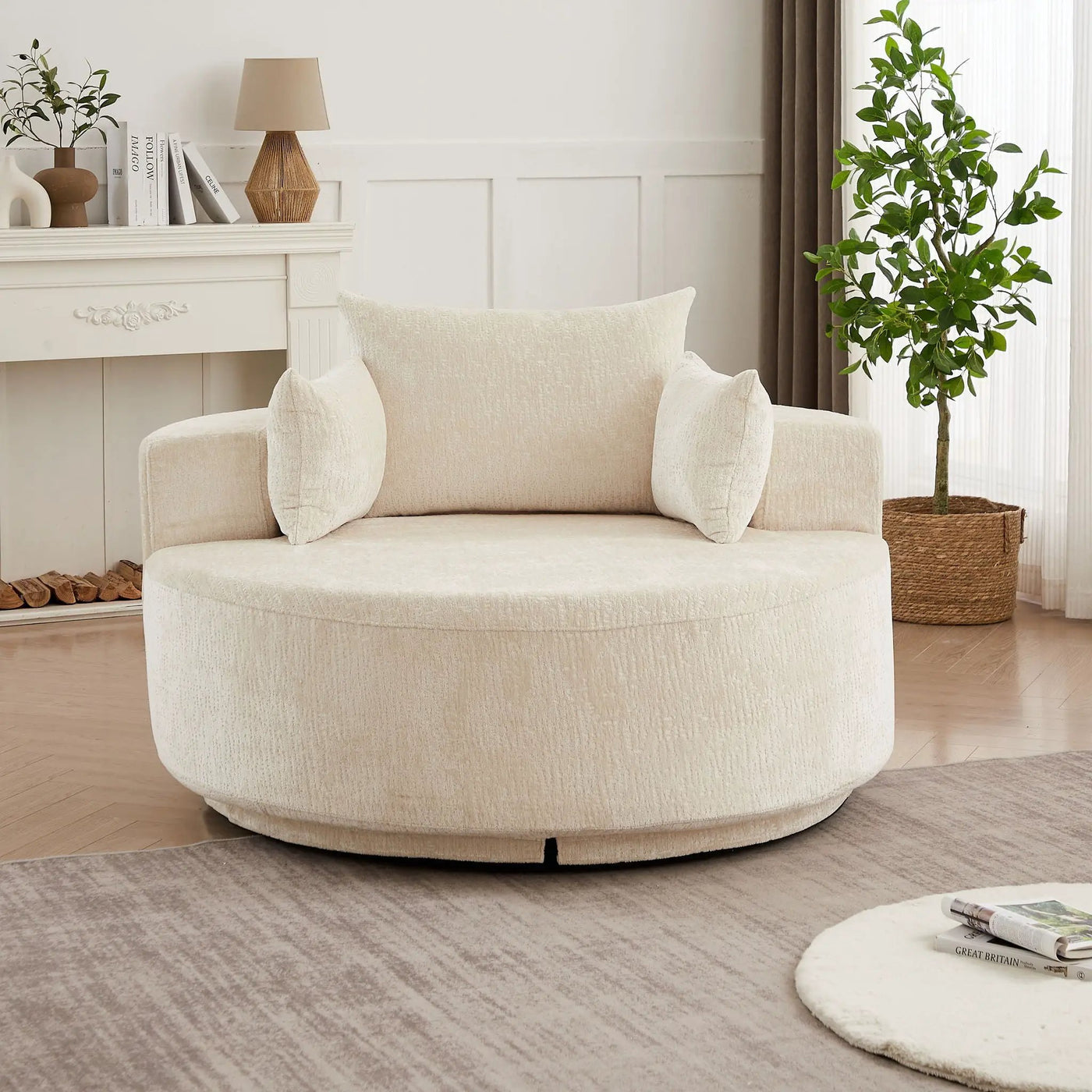 Single 360 Degree Swivel Chair For Living Room by HouseOfZazla