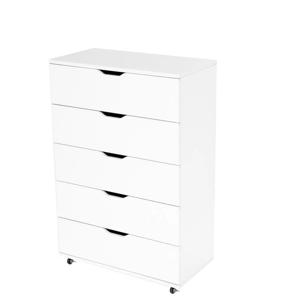 Modern 5 Drawer Dresser With Wheels