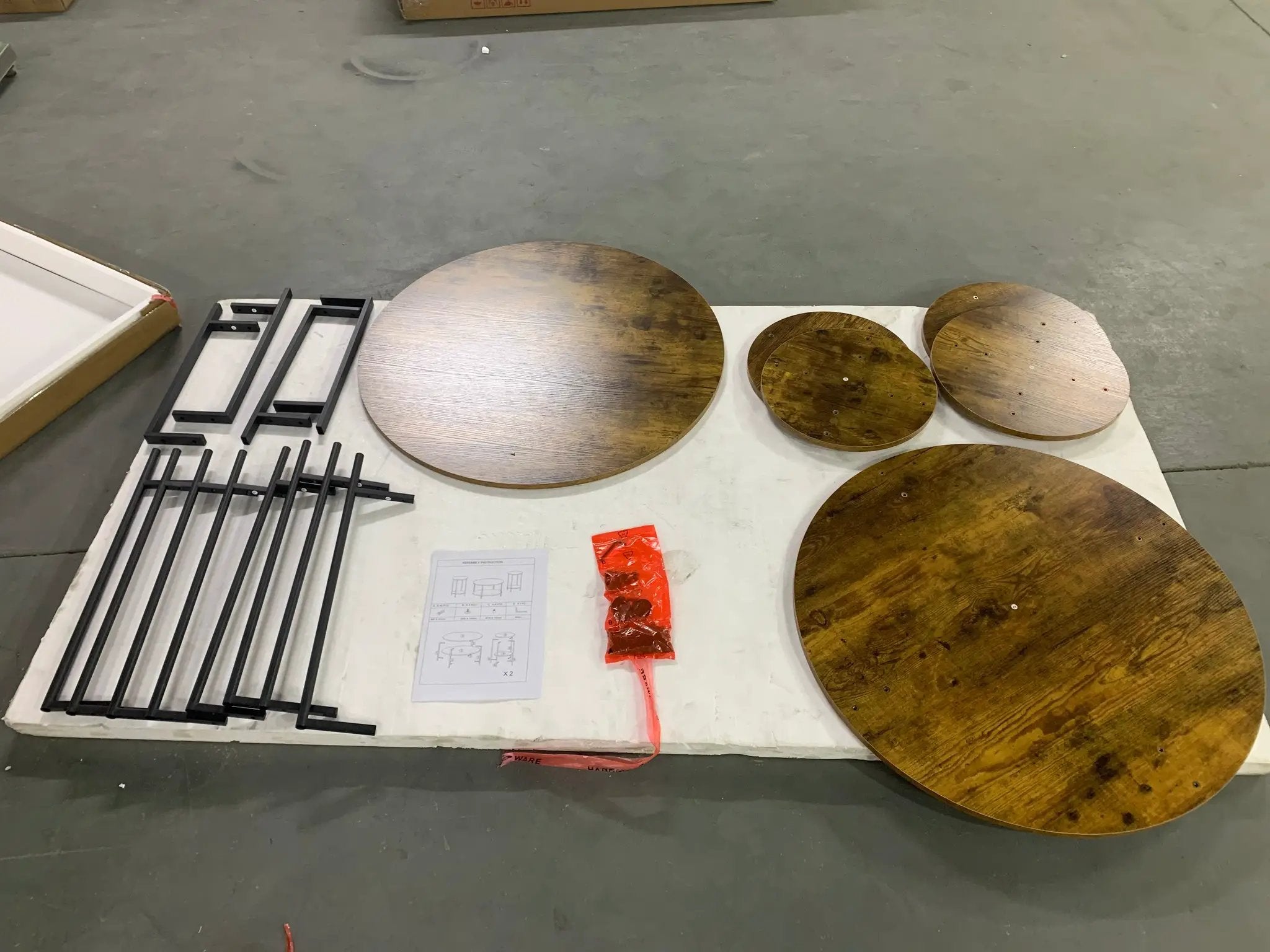 3-Piece Coffee Table and End Table Set (Rustic Brown) by HouseOfZazla