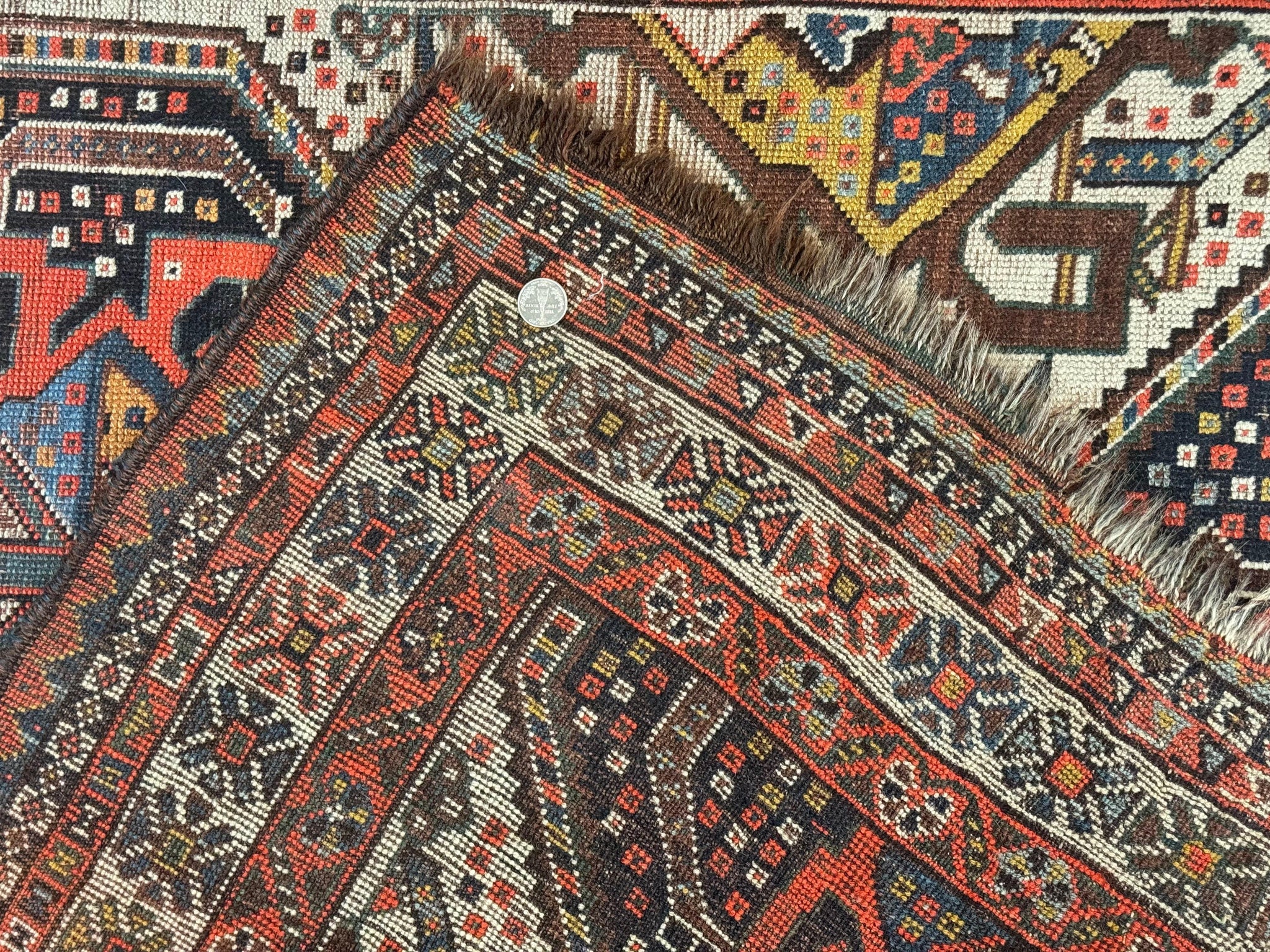 Antique Persian Qashqai Rug 5x8, Persian Tribal Rug, Khamseh Rug by Jewel Rugs