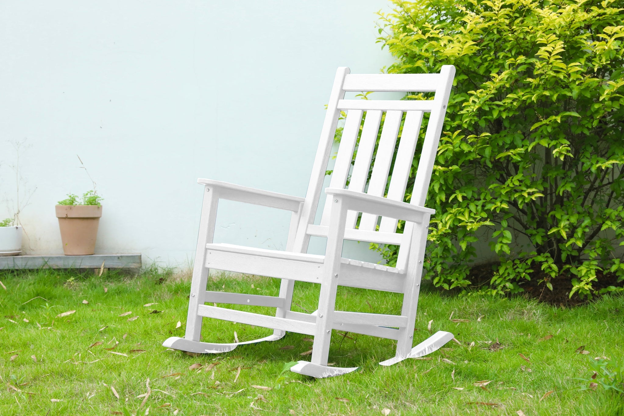 Oversized Rocking Chair with Wood-Texture Outdoor Design by HouseOfZazla