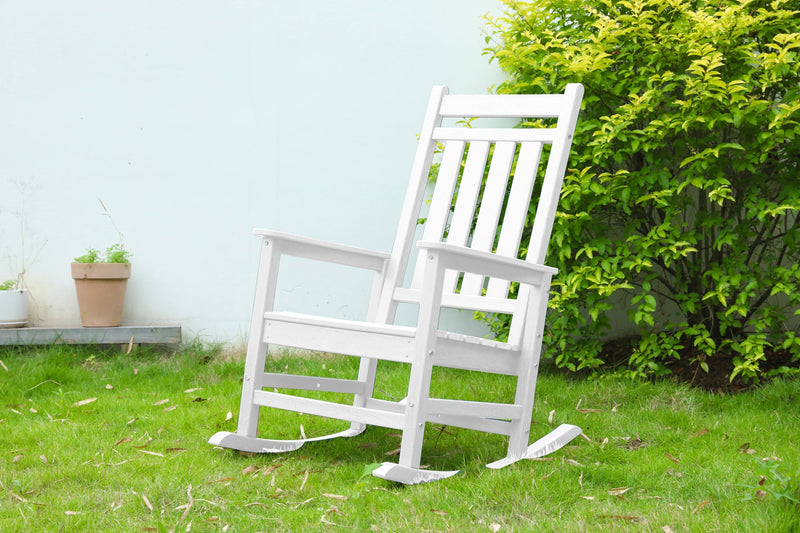 Oversized Rocking Chair with Wood-Texture Outdoor Design by HouseOfZazla