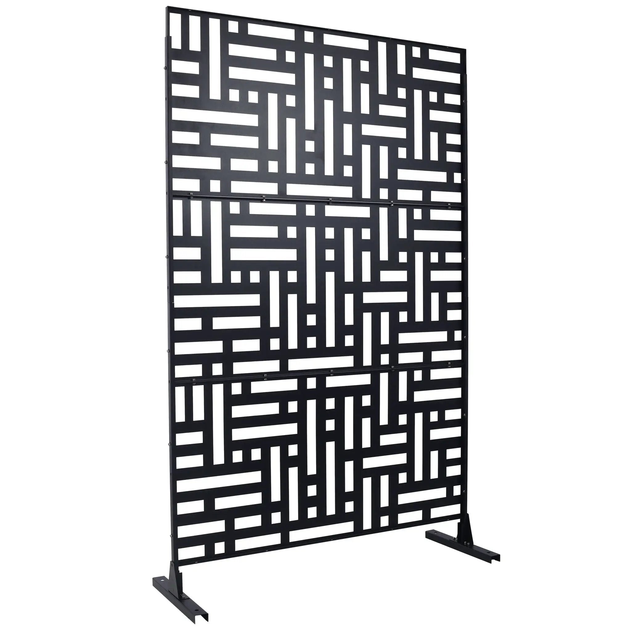 Decorative Freestanding Metal Privacy Screen For Indoor & Outdoor Use by Unique Piece Furniture