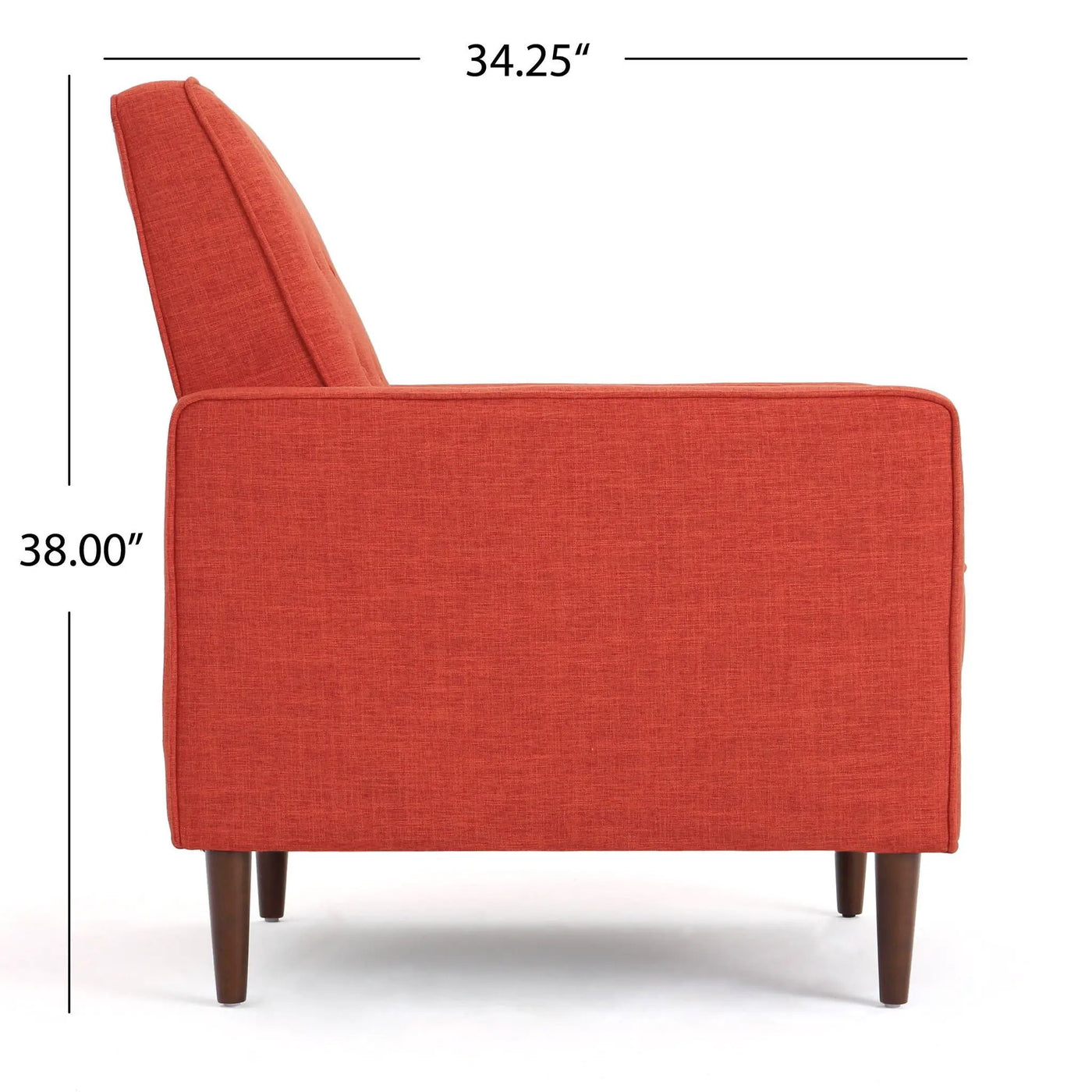 Mid-Century Modern Recliner With Button Tufted Waffle Stitch by Unique Piece Furniture