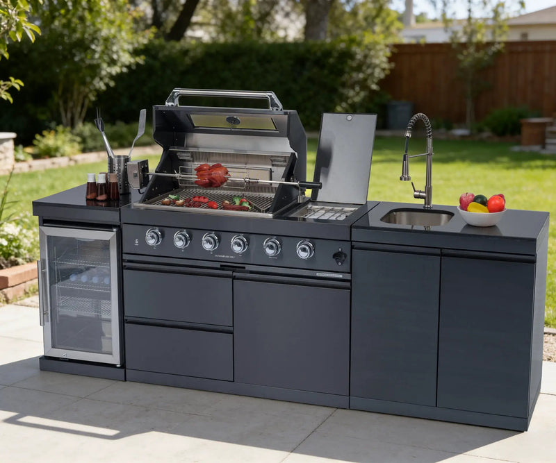 46-Inch 4-Burner Deluxe Stainless Steel Gas Outdoor Kitchen Grill by HouseOfZazla