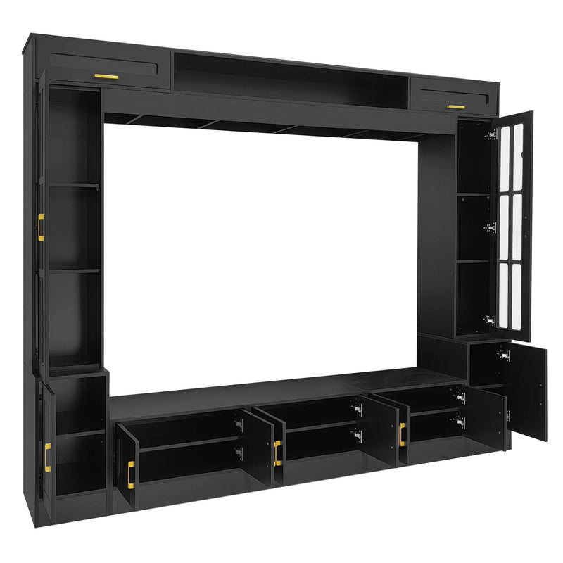 Wall Unit Entertainment Center With Bookshelves For TVs Up to 80" by HouseOfZazla