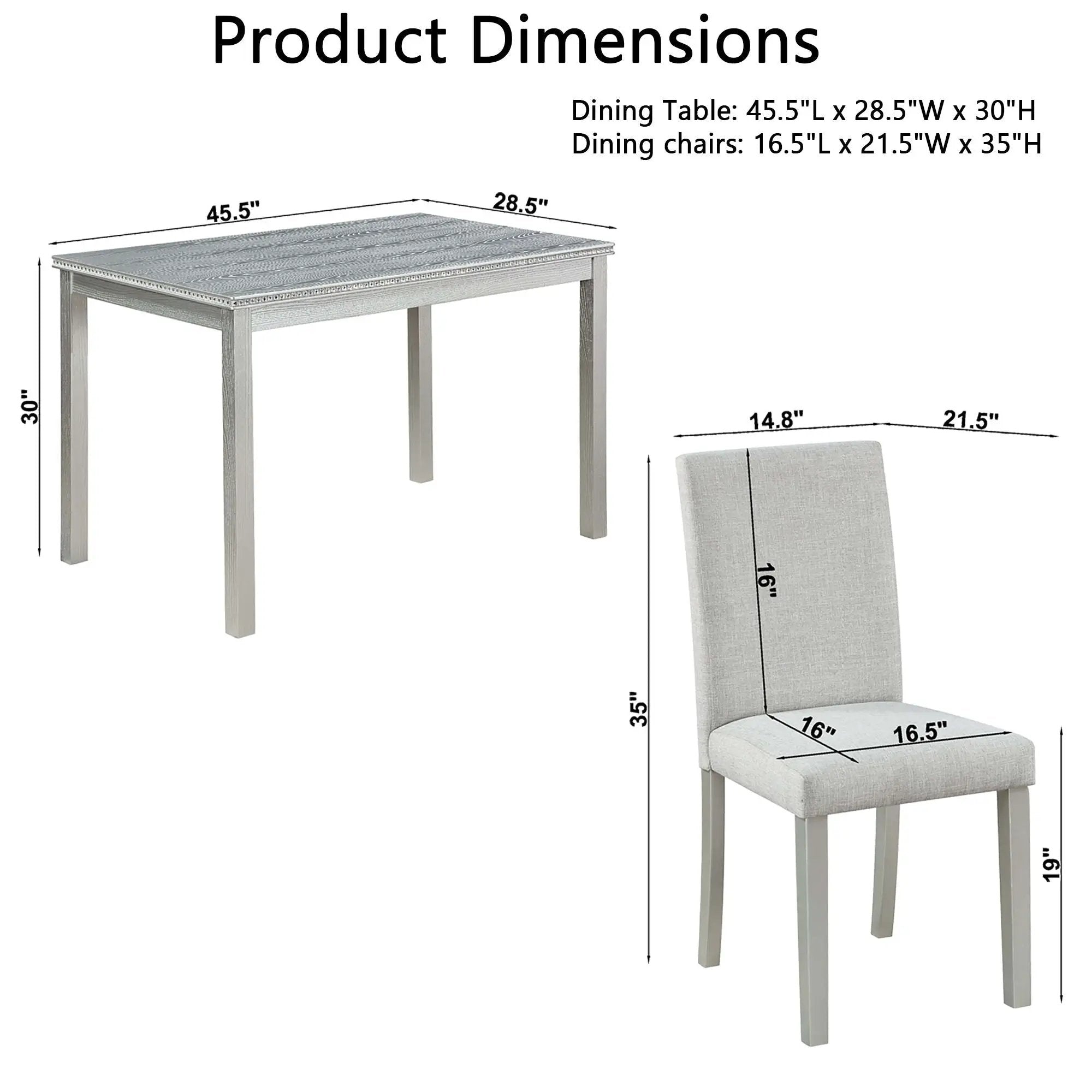 Dining Table Set With Crystal Decoration And Upholstered Chairs by HouseOfZazla