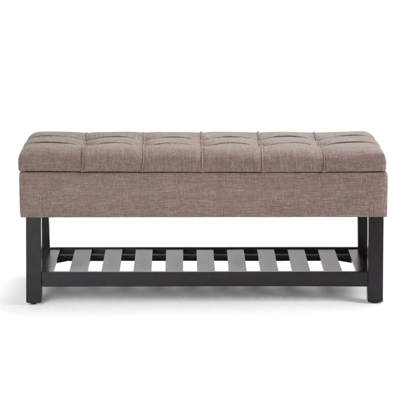 Saxon - Upholstered Transitional Storage Ottoman Bench by Unique Piece Furniture