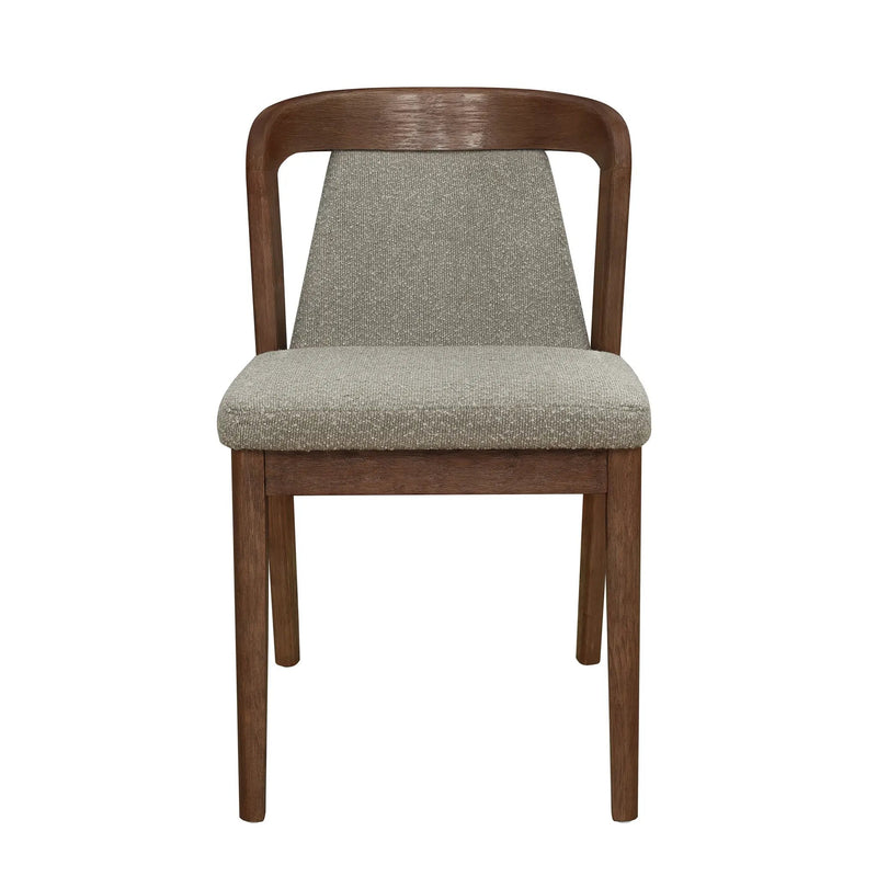 Upholstered Backrest Armless Dining Chairs (Walnut+Light Brown) by HouseOfZazla