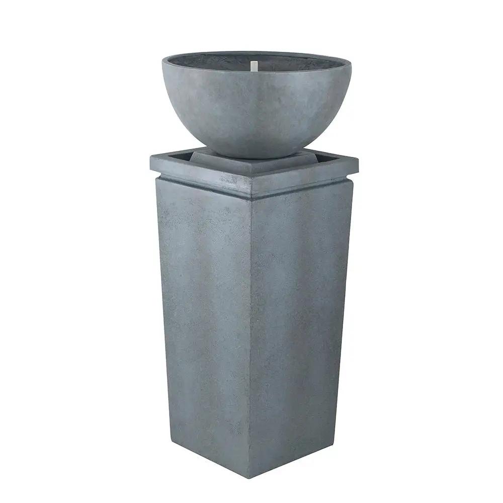 Zen Bowl Water Fountain, Outdoor Bird Feeder / Bath Fountains, Relaxing Water Feature For Garden by Unique Piece Furniture