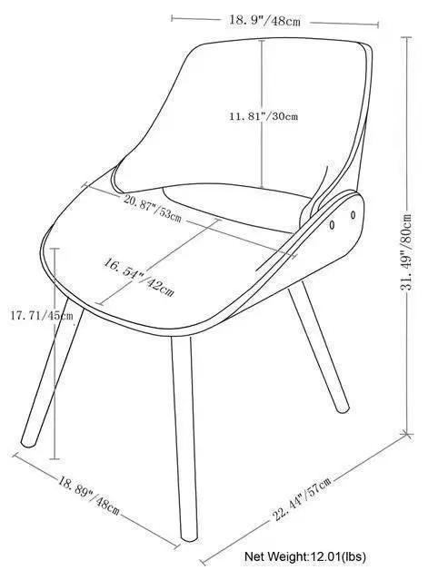Malden - Bentwood Dining Chair With Wood Back by HouseOfZazla