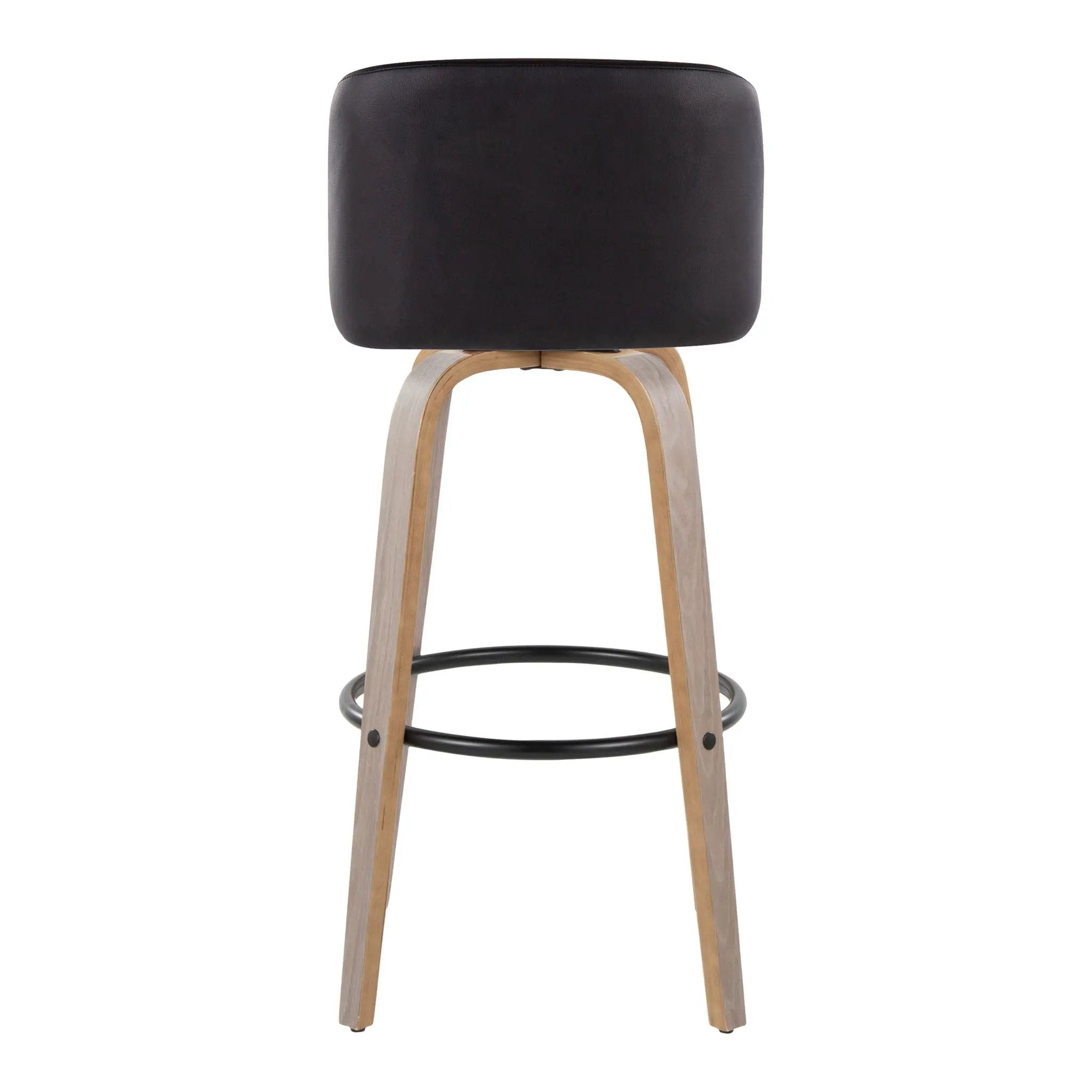 Toriano - Fixed Height Contemporary Barstool With Swivel With Round Footrest (Set of 2) by Unique Piece Furniture