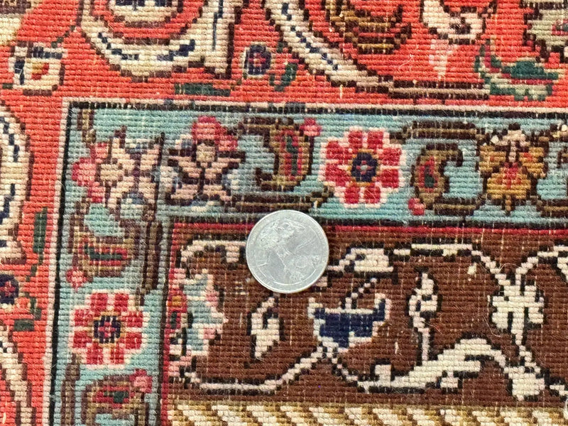 Persian Tabriz Rug 3x4, Navy Blue, Birds, Floral, Prayer Rug, Handmade Wool Rug, Finely Hand Knotted 325 KPSI by Jewel Rugs