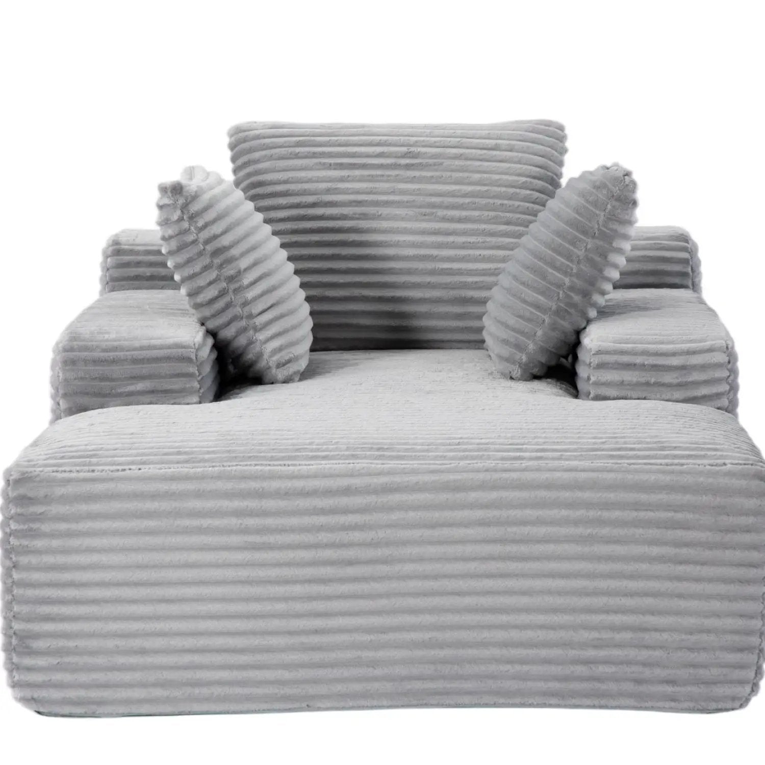 Oversized Chaise Lounge Chair Cozy Cloud Couch With 3 Throw Pillows And Wide Armrest by Unique Piece Furniture
