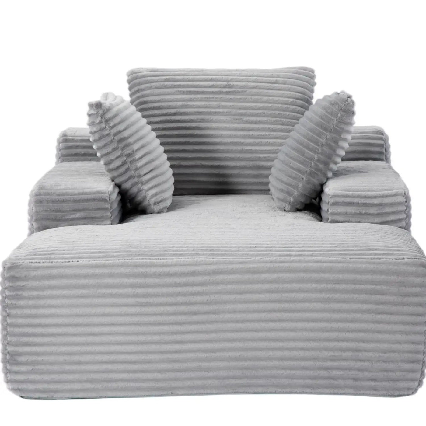 Oversized Chaise Lounge Chair Cozy Cloud Couch With 3 Throw Pillows And Wide Armrest by HouseOfZazla