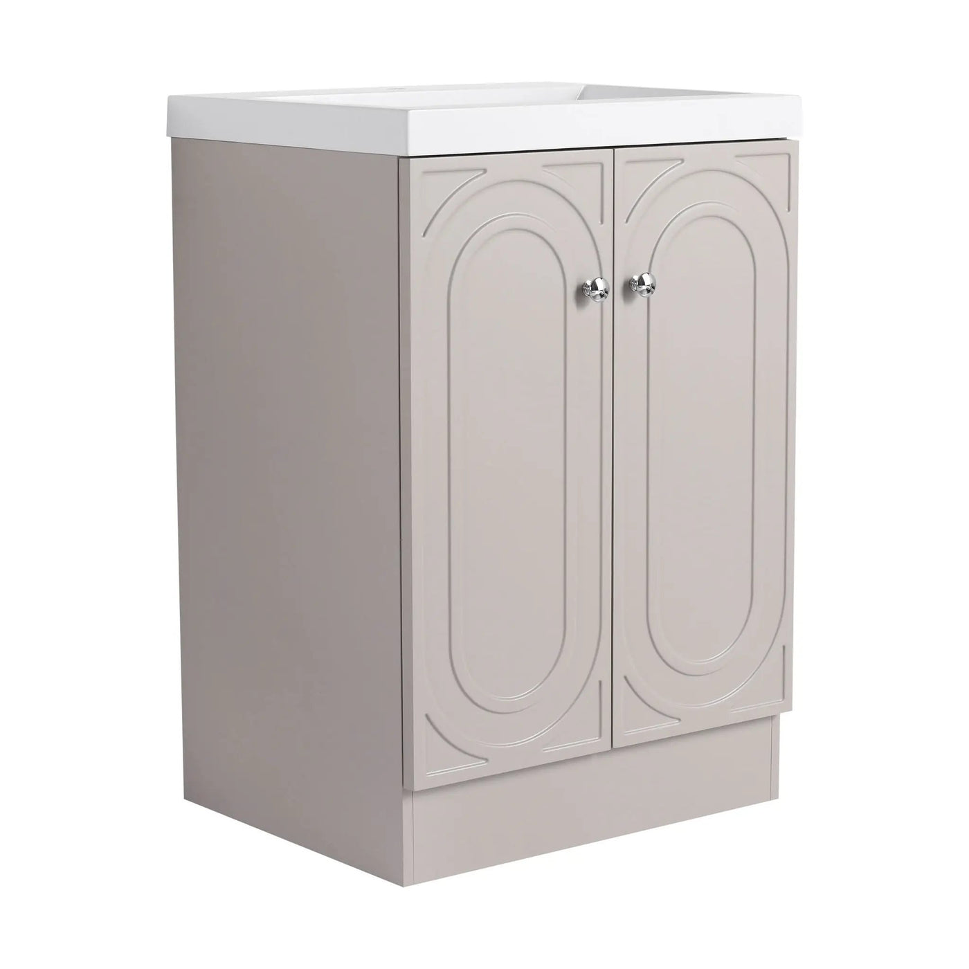 Contemporary Freestanding Bathroom Vanity With Resin Sink & Soft-Close Cabinet Doors by HouseOfZazla