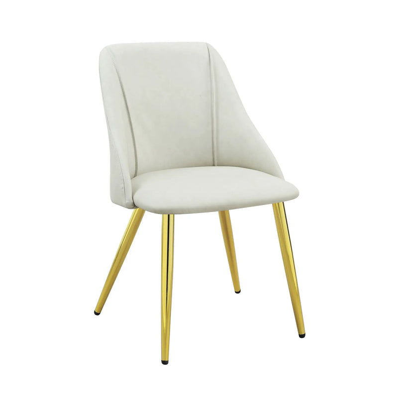 Gaines - Synthetic Leather Side Chair (Set of 2) - White by HouseOfZazla