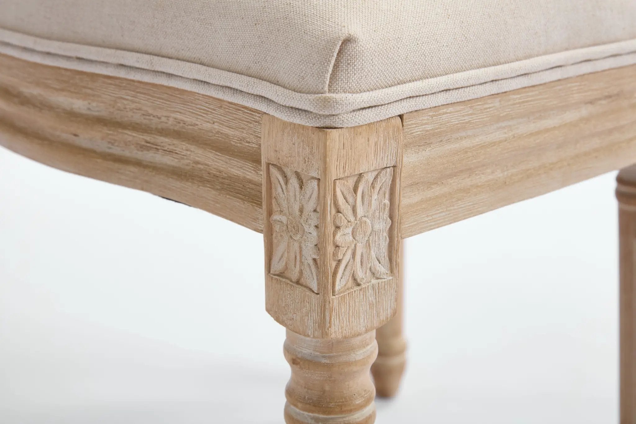 French Country Dining Chairs Set of 2 with Upholstered Round Back by HouseOfZazla