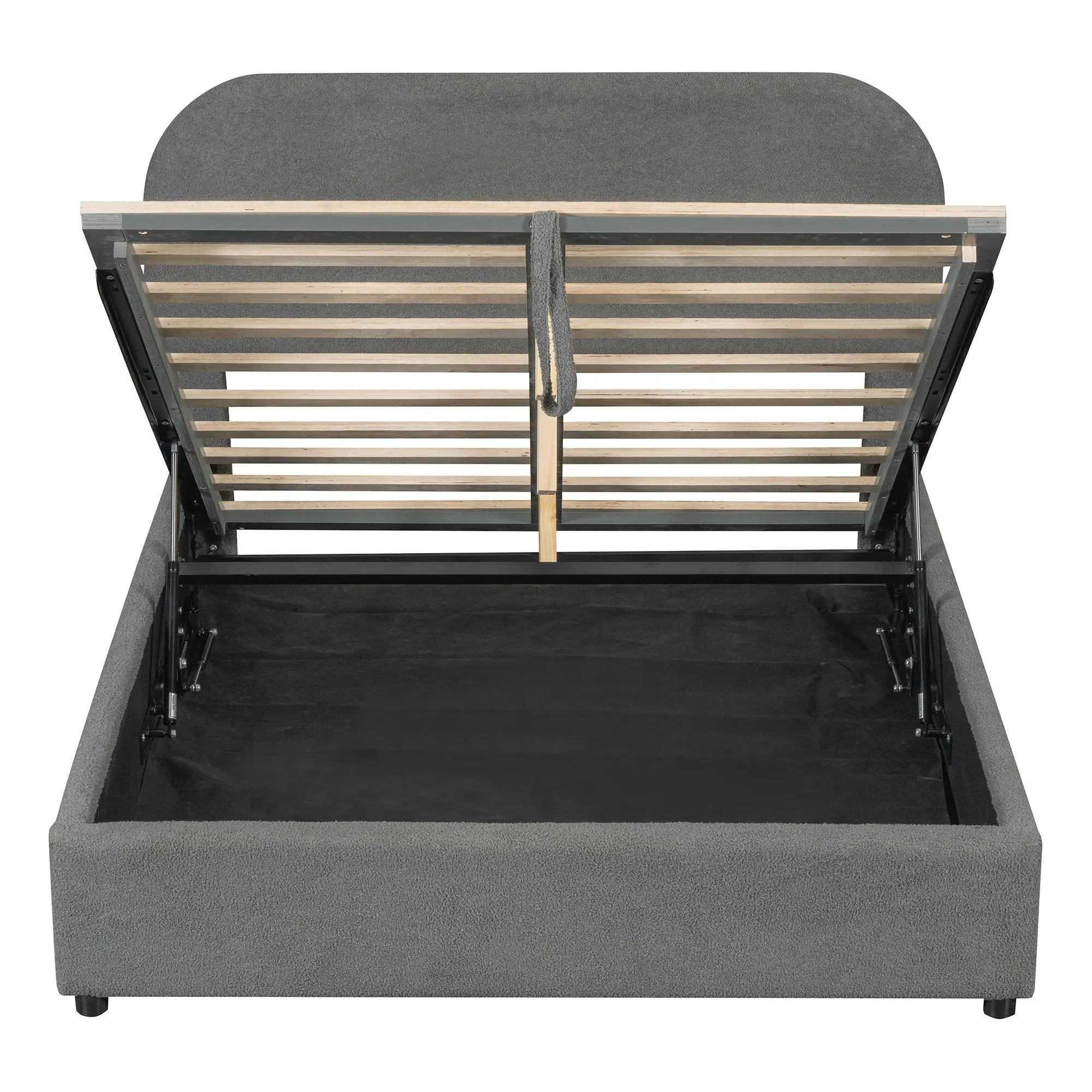 Upholstered Platform Bed With Hydraulic Storage System by HouseOfZazla
