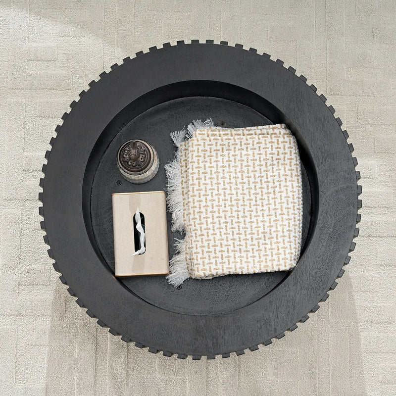 31.49'' Nesting Round Wood Coffee Table with Storage by HouseOfZazla