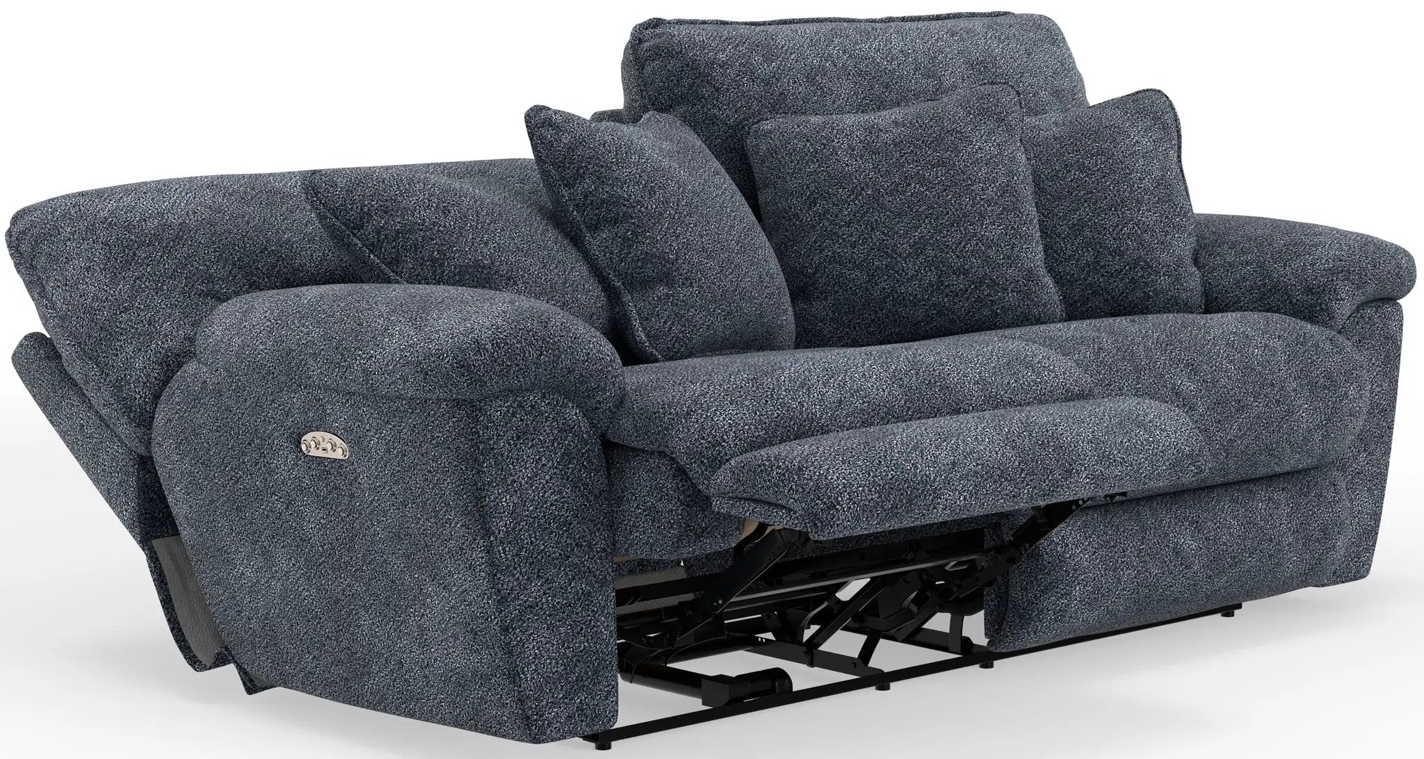 Paxon - Deep Seat Power Reclining Sofa With Power Adjustable Headrest - Smoke by Unique Piece Furniture