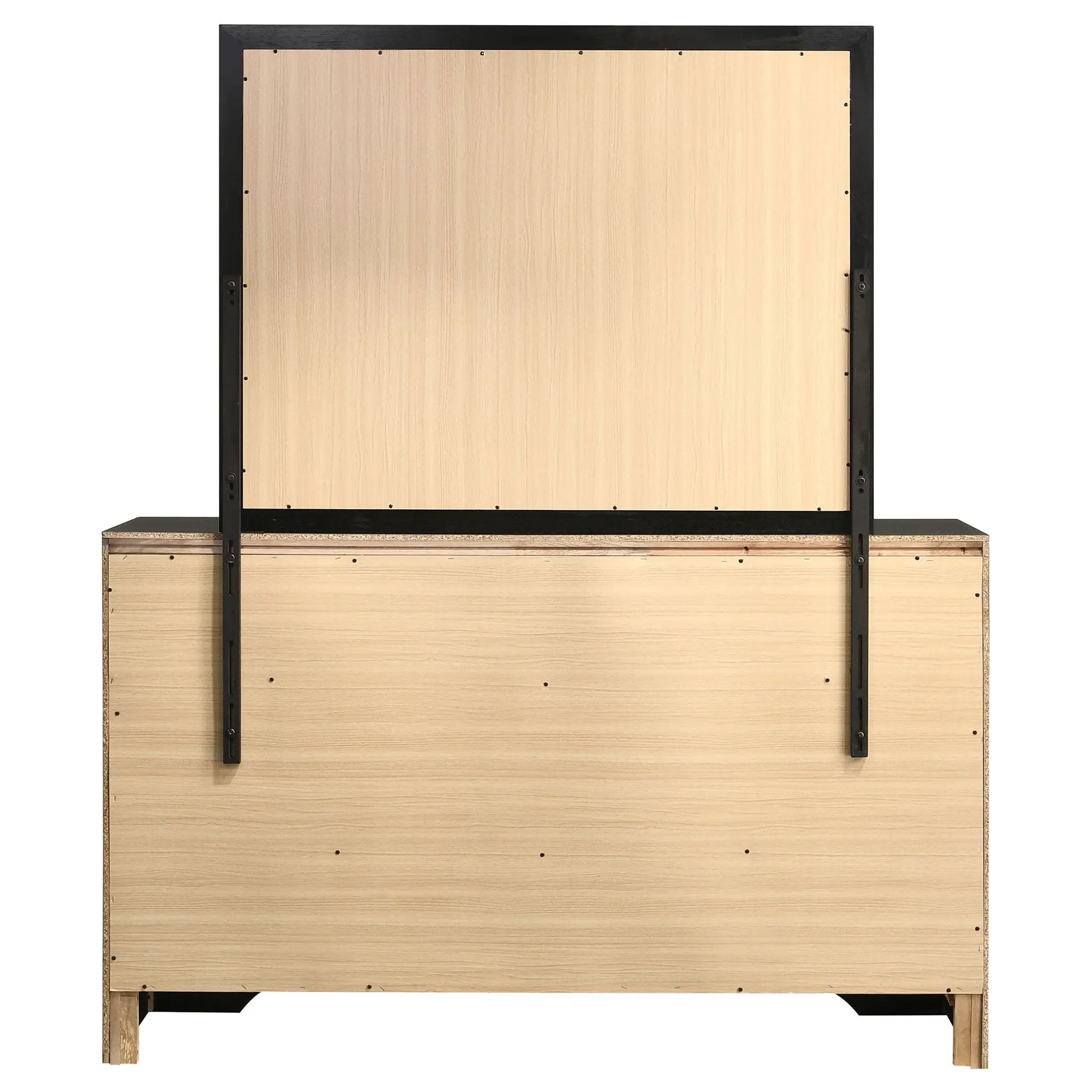 Annie - 7 Drawer Dresser With Mirror - Black