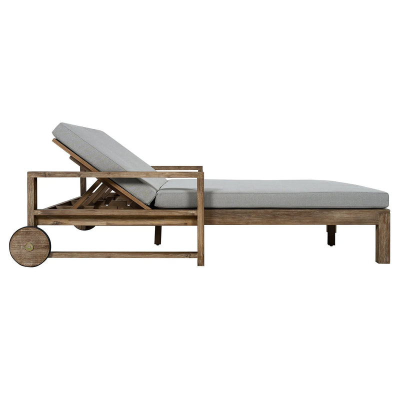 TREXM 1-Piece Farmhouse Wooden Outdoor Sunbed for 2 People by HouseOfZazla