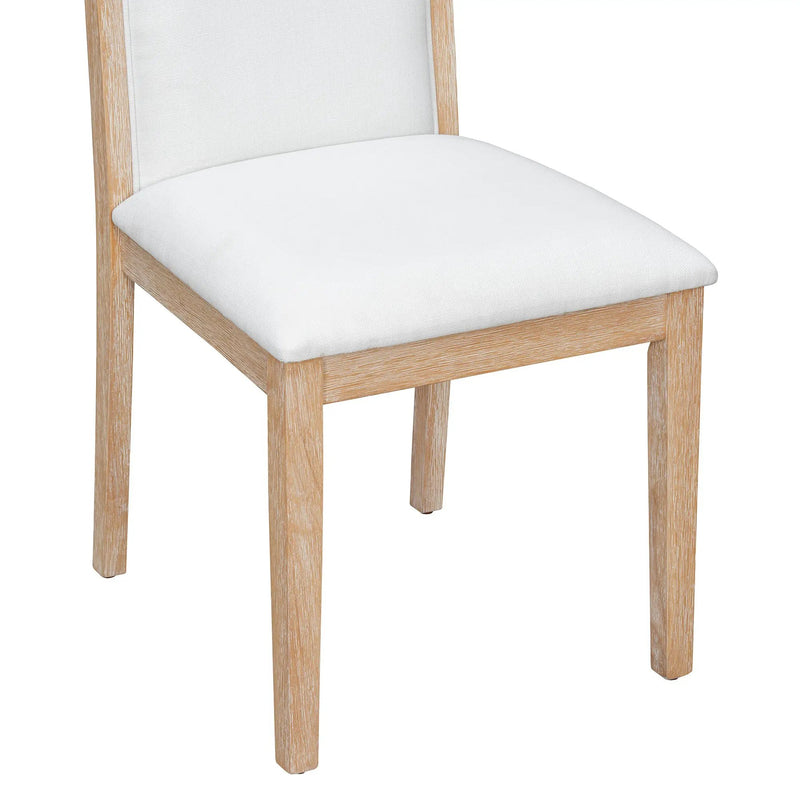 TREXM Vintage Style Dining Chair Set with 4 Upholstered Chairs by HouseOfZazla