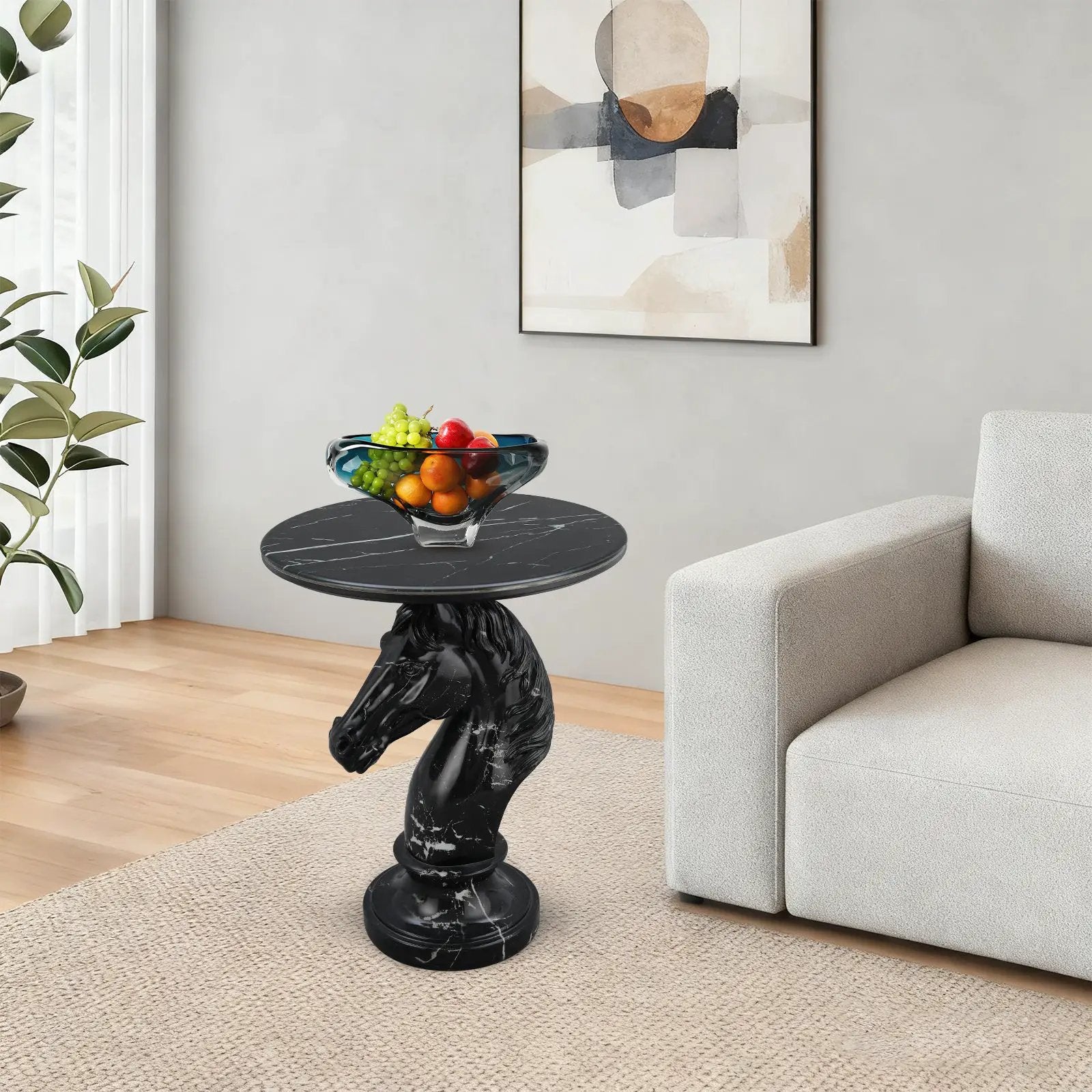 Horse Head Accent Table Animal Statue End Table by HouseOfZazla