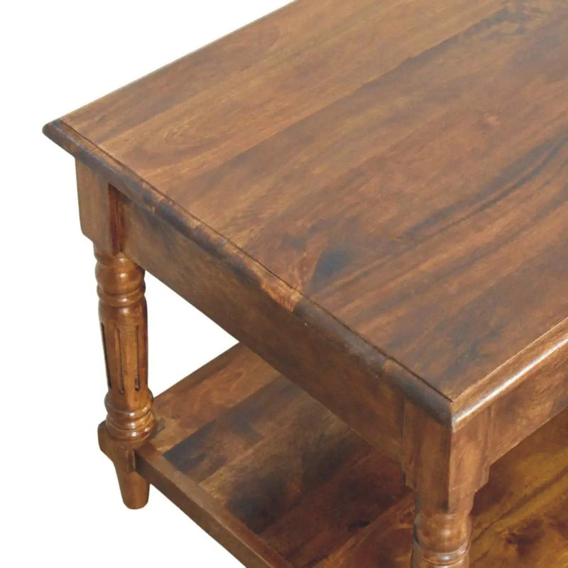 Turned Legs Drawer Table by HouseOfZazla